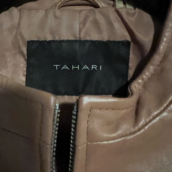 Leather Tahari jacket - Picture 2 of 9